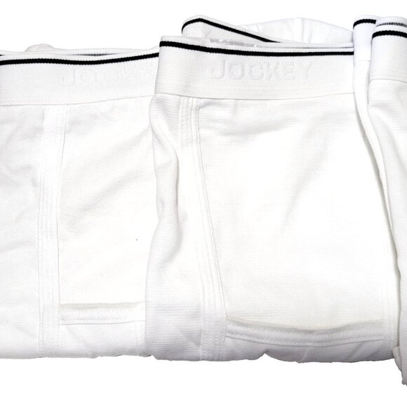 Jockey Briefs 3XL NWOT Men Lot of 4 White Cotton Quick Draw H-Fly Tighty Whities - Picture 3 of 6